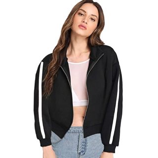 Fabricorn Plain Black Stylish Sweatshirt for Women at Rs.599